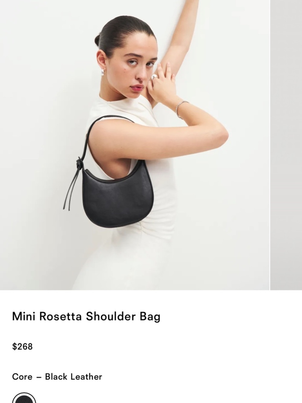 The Reformation Mini Rosetta Shoulder Bag - Black